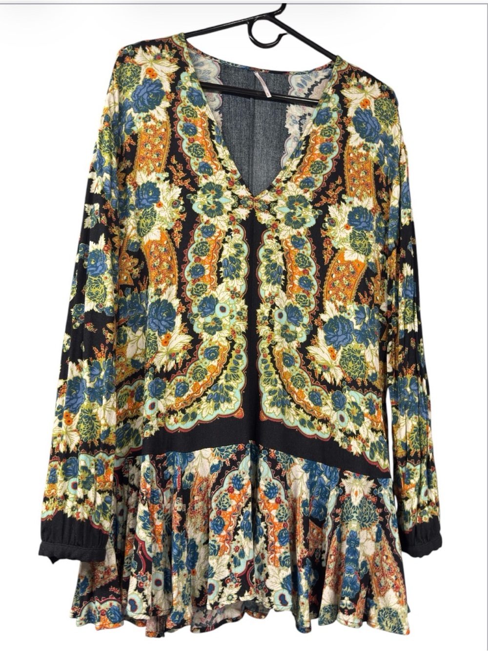 Free People Lovely Dreams Floral Print Tunic Mini Dress Medium